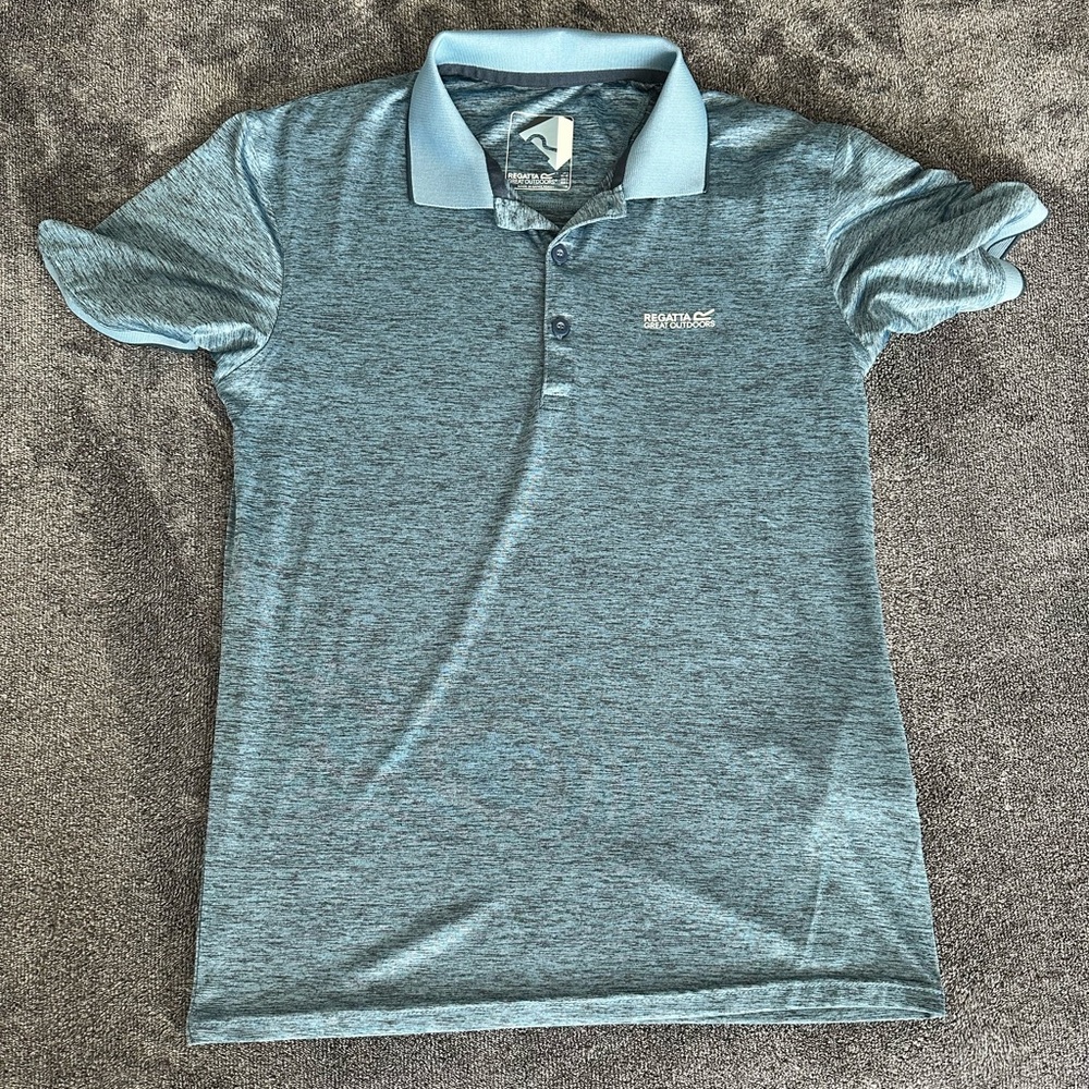 Regatta Great Outdoors Men's Blue Golf Polo Shirt, Size Small (US), 48 (EU)